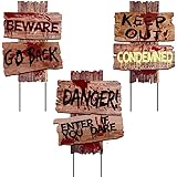 Liecho self-Designed Halloween Decorations Yard Signs Stakes Props Outdoor Decor Scary Zombie Vampire Graves Holiday Party Su