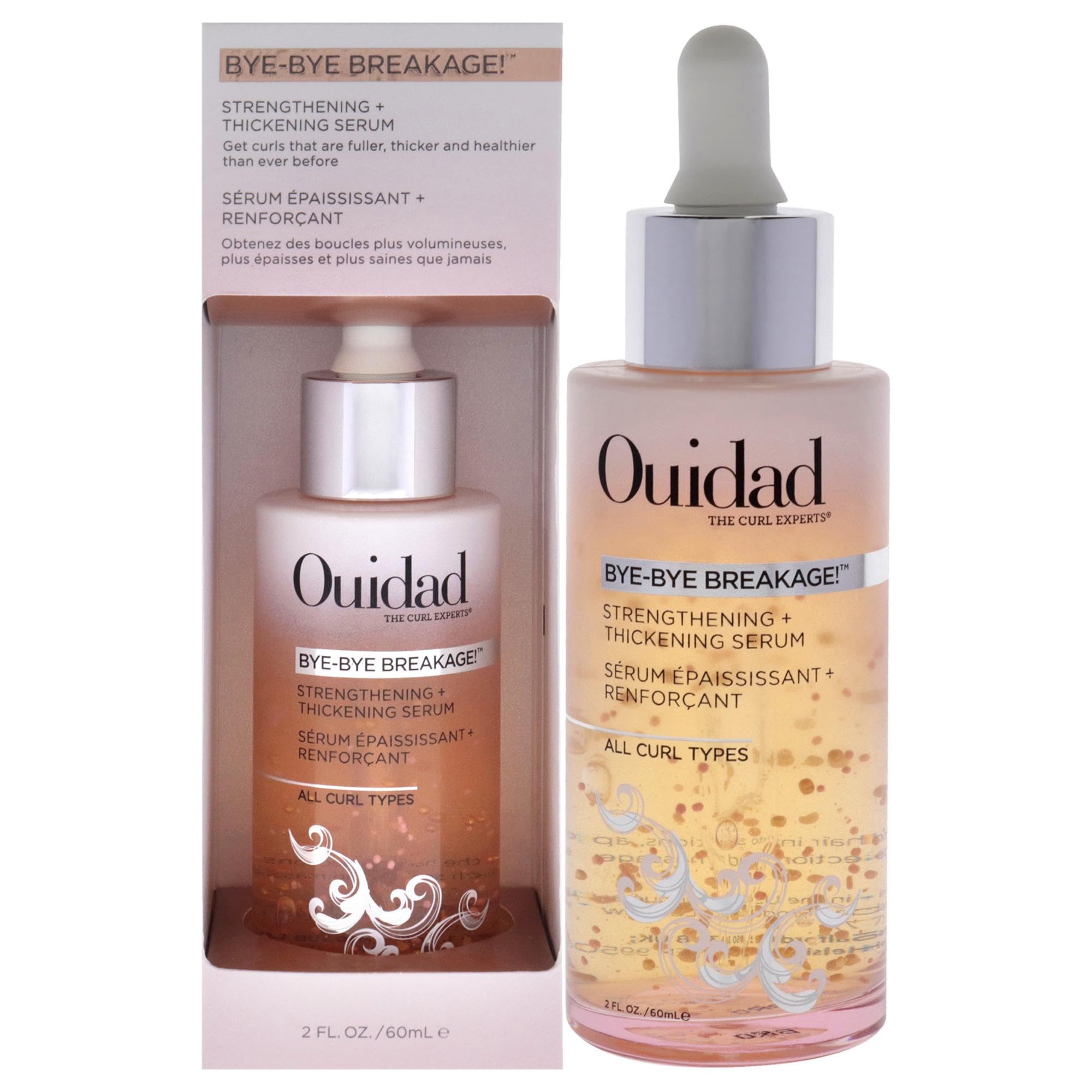Ouidad Bye Bye Breakage Strengthening and Thickening Scalp Serum, Rebalances Scalp PH, Helps Reduce Breakage and Shedding, Formulated with Botanicals 60ml