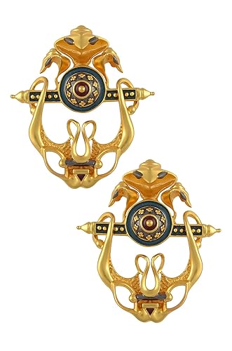 Amrapali Shiva Dual Tone Serpentine Taveez Dangle Earrings for Women (SHV-ER-055)