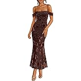 ZESICA Summer Floral Sleeveless Bodycon Maxi Dress 2026 Spaghetti Strap Mesh Wedding Guest Cocktail Party Long Dresses