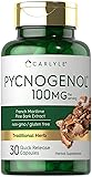 Carlyle Pycnogenol 100 mg | 30 Capsules | Non-GMO