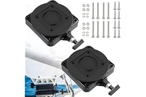 HTJYMY 2 Pack 2207003 Low-Profile Swivel Base w/Hardware Compatible with Cannon Manual Downrigger