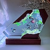 MASDEC 3D Dragon Resin Lamp, Handmade Dragon Night Light,Multi-Color LED Light, Fantasy Enthusiast Collectibles, Birthday Christmas Gift for Son Men Husband Boyfriend(S,6"x4")