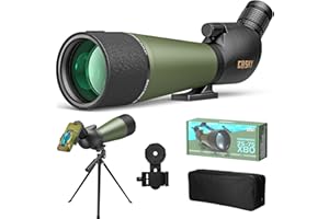 Gosky Flagship 25-75x80 Spotting Scope - Spotting Scopes with Tripod, Carrying Bag and Quick Phone Holder BAK4 Waterproof Spotter Scope for Bird Watching Target Shooting,Upgraded Version