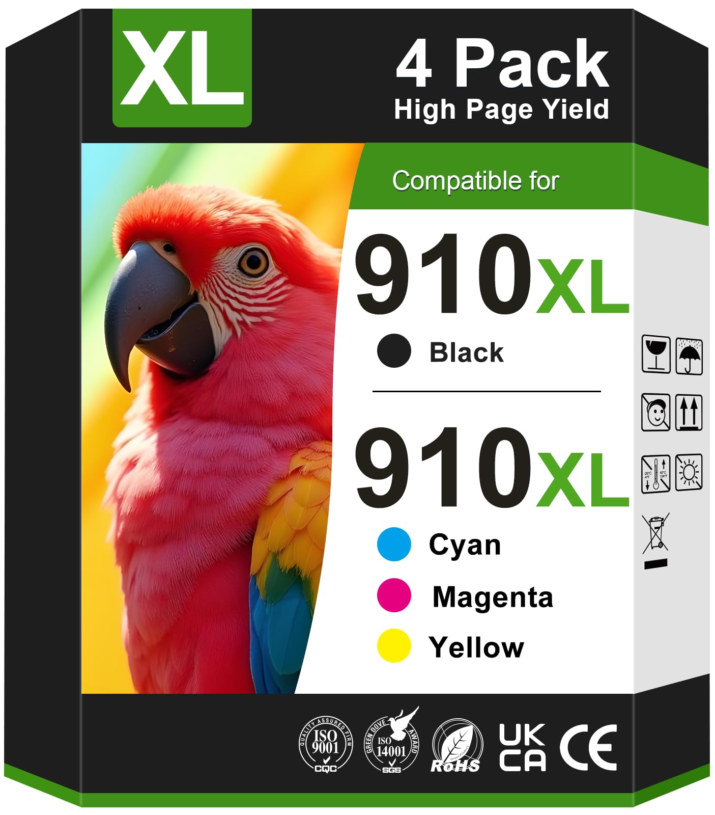 Photo 1 of ***MISSING PARTS*** PROSWIFT 910XL Ink Cartridges for HP Printers Replacement for HP 910XL Ink Cartridges Combo Pack for HP 910 Ink Work with OfficeJet Pro 8010e 8015e 8025e 8020e 8028e 8035e 8015 8020 Printer(4 Pack)