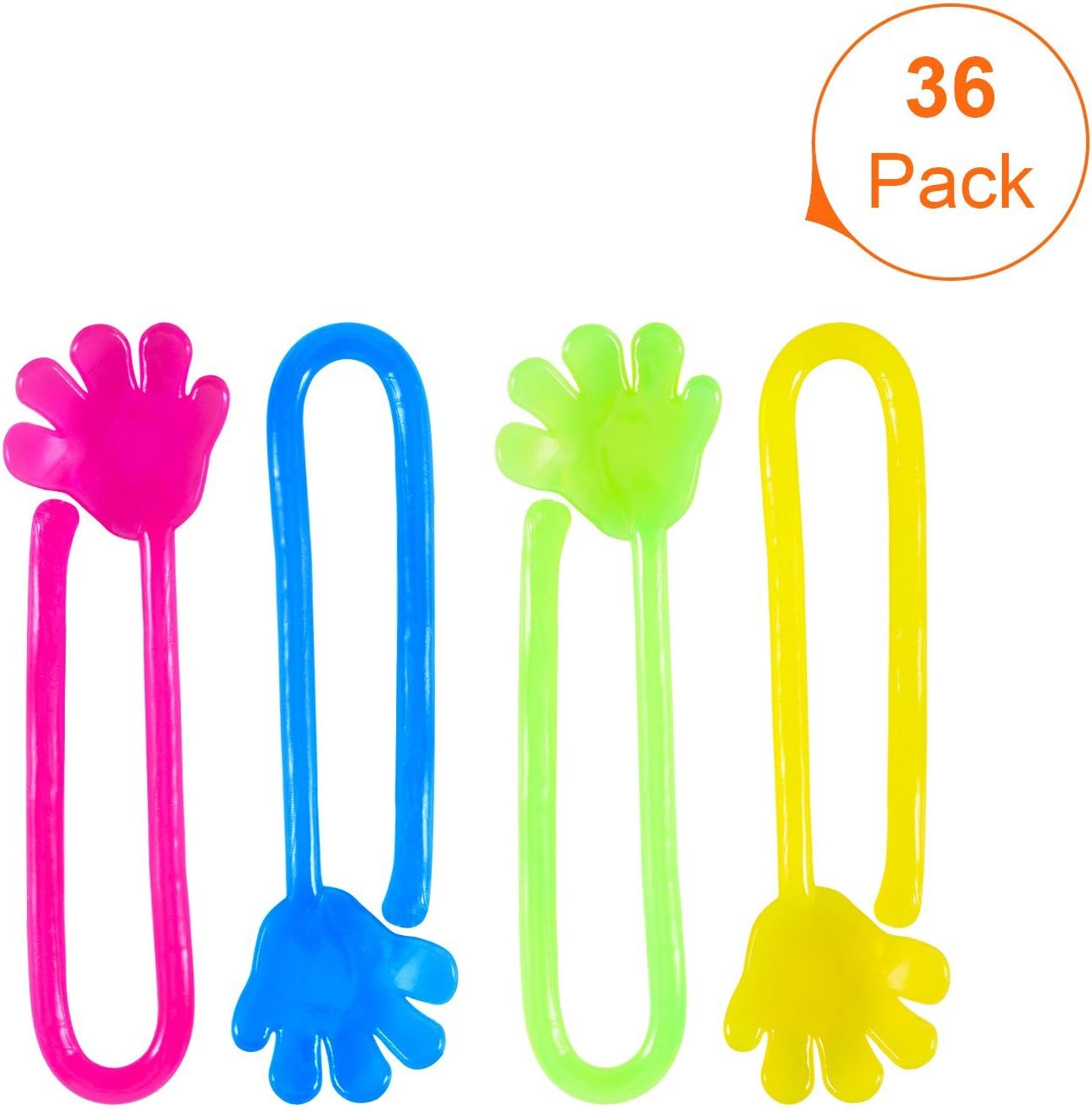 Boao 36 Pieces Multi Colors Vinyl Mini Sticky Hands Toys for Children Party Favors (S Size), Multicolor - Image 3