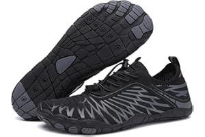 EWUHA Barefoot Shoes Womens Mens Footwear for Walking Hiking with Wide Toe Box,Healthy & Non-Slip,Breathable Barefoot Vitality Water Shoes for Beach Pool Swim Outdoor (Unisex)