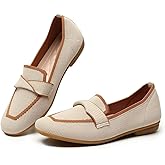 ZUXYAFU Women's Slip-on Loafer Soft Flats Comfort Knit Walking Office Work Penny Driving Dress Shoes