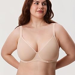 DELIMIRA Women's Cosnufy Sheer Mesh Bra Full