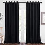 NICETOWN Black Blackout Living Room Curtain 102