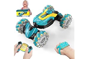 RC Stunt Car for Kids, RC Car Toy, Remote Control Stunt Gesture RC Car with Music and Atomization, Double Sided 360 DegreeSpi