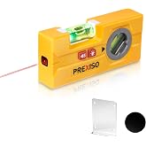 PREXISO 30Ft Handheld Wall Laser Level, LED Rotatable Magnetic Spirit Level | Small Line Laser Level, Leveler Tool, 30 ft Leveling Line, LED Vial for Dark Space, Magnetic V-groove, for Picture Hanging
