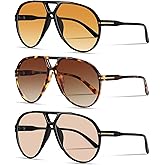 YMRFW Oversized Retro Aviator Sunglasses for Women Men Classic 70s Trendy Vintage Style Large Frame Sun Glasses