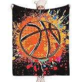 Niopos Basketball Blanket Boys Girls Basketball Gifts for Adult Kids Coach Team Birthday Christmas Party Gifts 50x60 Inch