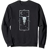 Occult Zodiac Sign Aries Tarot Card Astrology Gothic Devil Sweatshirt