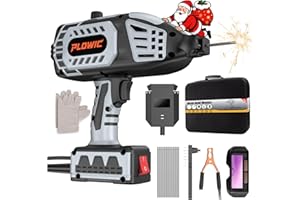 PLOWIC Portable Welding Machine 110V: Handheld Welder with Auto Darkening Goggles, 20–120A IGBT Inverter ARC Welding Gun, Anti-Stick for 1/16"-1/8" Rods, Home Repair, DIY Work – Welder Gift for Men