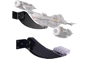 BRICKVISIONS Wall Mount for Lego 75292 75315 75300 TIE Fighter, 75325 Mandalorian N-1 Starfighter Kit, 75354 Gunship Kit, for Plane Building Block Set etc. Adjustable Angle Bracket, Wall Mount only.