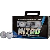 Nitro Crossfire Golf Balls- 45 Pack- White- Pure Spin Technology- USGA Approved