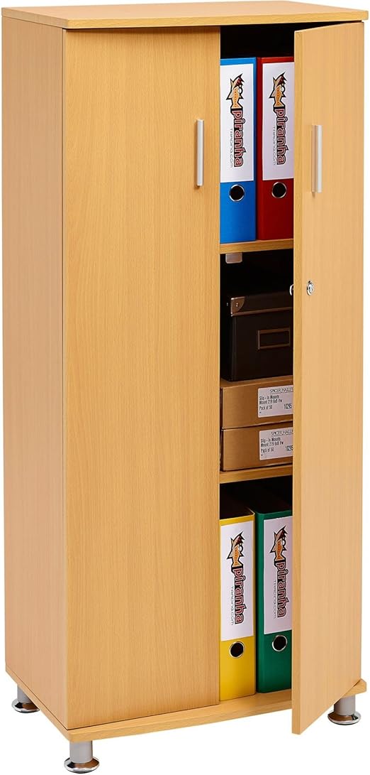 Piranha Trading Armario Archivador con 3 Estantes con Cerradura y Llave