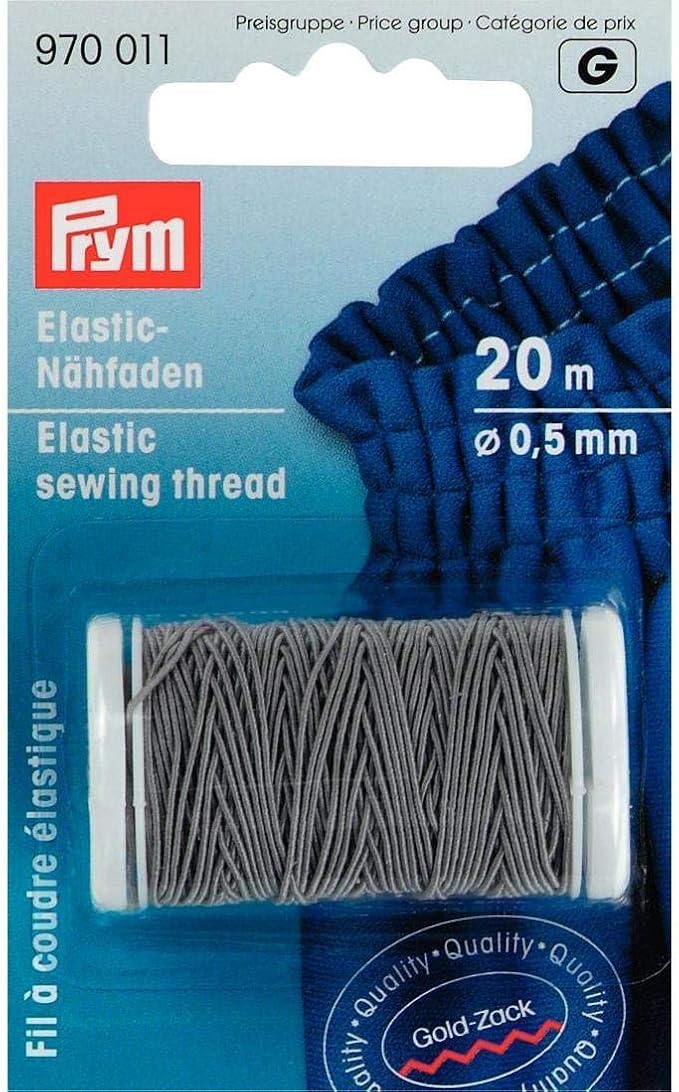 Prym Elastic Sewing Thread 0.5 mm Light Grey Amazon.co.uk Kitchen & Home