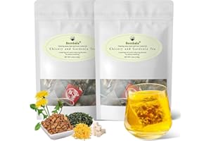 BOMBALA Chicory And Gardenia Tea Bags, Kidney and Liver Tea, chicory root Chinese tea With Tuckaho, Gardenia, Chicory, Cassia Seed, Mulberry Leaf, Dandelion, Burdock root, Barley (1 Pack/25 Bags)