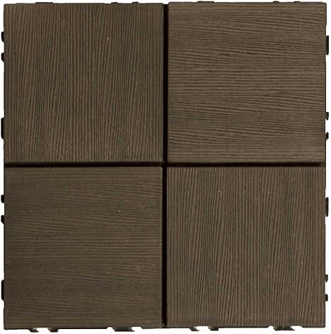 Amazon タンスのゲン ウッドパネル 樹脂 27枚セット 2 4平米用 ジョイント式 ベランダタイル ジョイントパネル 30 30cm 正方形 クロス ブラウン 05 ガーデン用ジョイントマット タイル