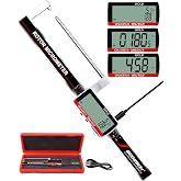 GODESON Digital Brake Rotor Gauge 3.25" &plusmn;0.03 mm Accuracy | Rechargeable IP54 Stainless Steel with Large LCD, Hold Function and MM/Inch/Fraction Units, Measures Discs on Vehicle