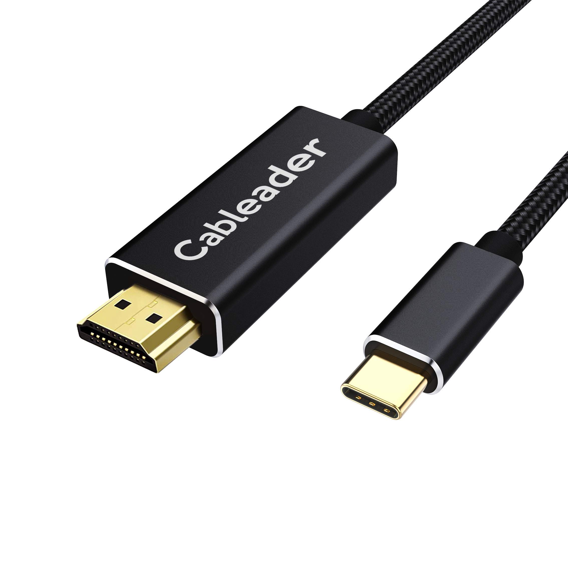 USB C to HDMI Cable 4K 60Hz 1.8M, Thunderbolt 3 to HDMI Adapter Compatible for MacBook Pro/Air/Mini/iMac/iMac Pro/iPad Pro/DELL/Pixel/X360/Yoga/SAMSUNG and More
