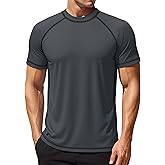 MAGCOMSEN Men's Rash Guard Swim Shirts UPF 50+ Sun Protection Quick Dry Fishing Water Shirts