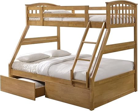 triple sleeper bunk bed with storage