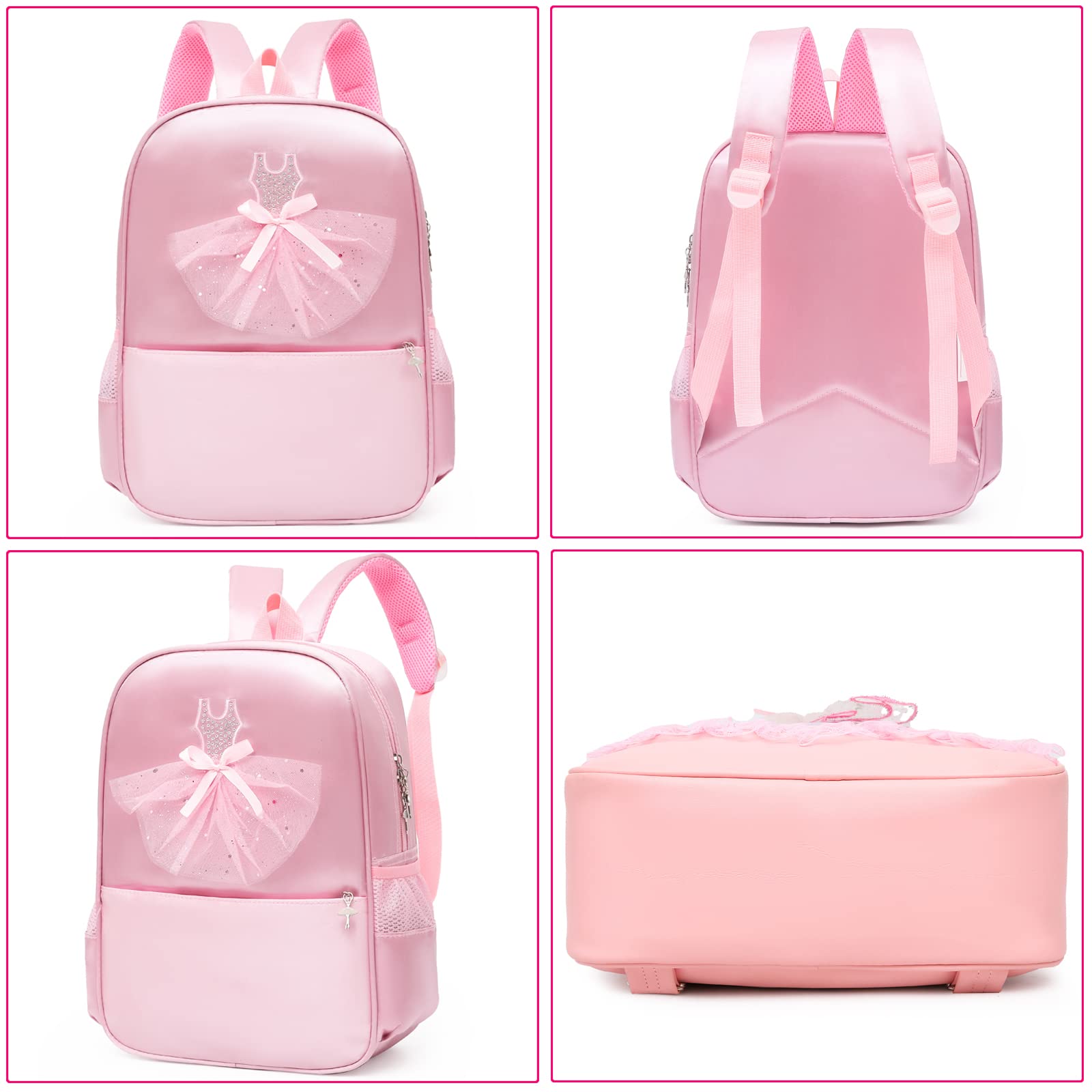 Dorlubel Cute Ballet Dance Backpack Tutu Dress Dance Bag with Key Chain Girls