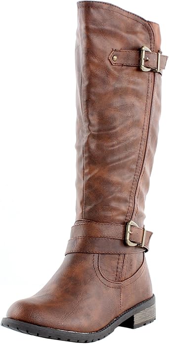 tay block heel knee high boot
