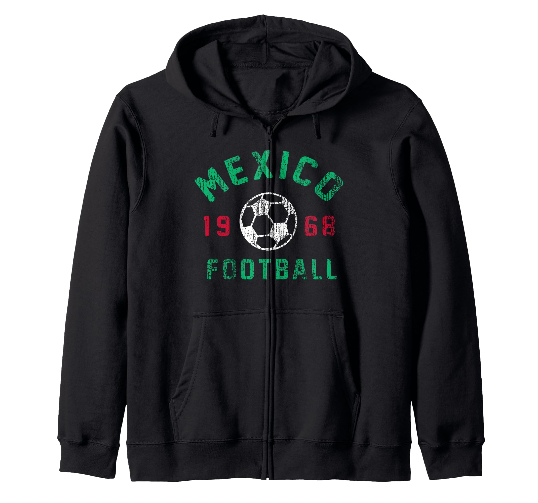 Mexico Football 1968 Center Icon Zip Hoodie