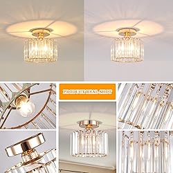 BUXVRCS Semi Flush Mount Ceiling Light, Modern