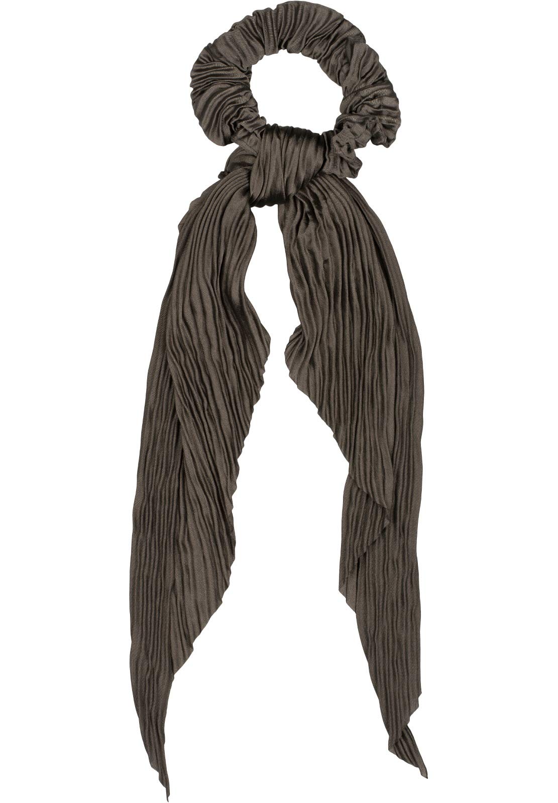 styleBREAKER Ladies hair tie pleated with bow in retro style, elastic, scrunchie, plait elastic, hair band 04027014, Colour:Dark Grey