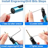 Uolor 3-Speed Cordless Mini Drill Pen 10 Drill Bits USB Rechargeable view 8