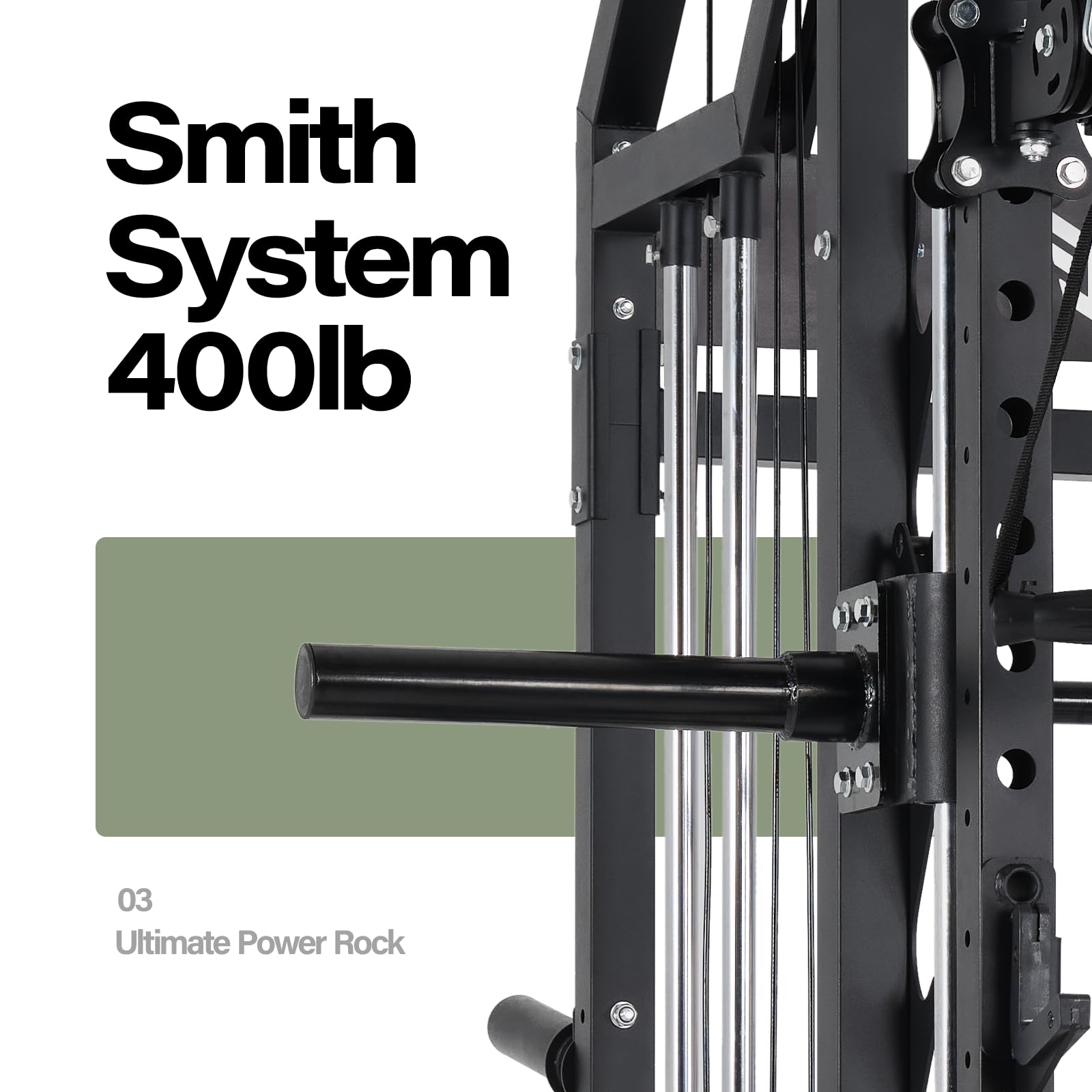 Major Fitness Drone2 Smith△ Machine – All-in-One Home Gym Squat Rack with Weight Bar, Dual LAT Pull-Down Systems & Cable Crossover Machine for Full-Body Workouts