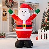 4 FT Christmas Inflatables Santa Claus Decorations Blow Up Standing Santa with LED Lights Outdoor Indoor Holiday Party Christmas Yard Garden Lawn Decor