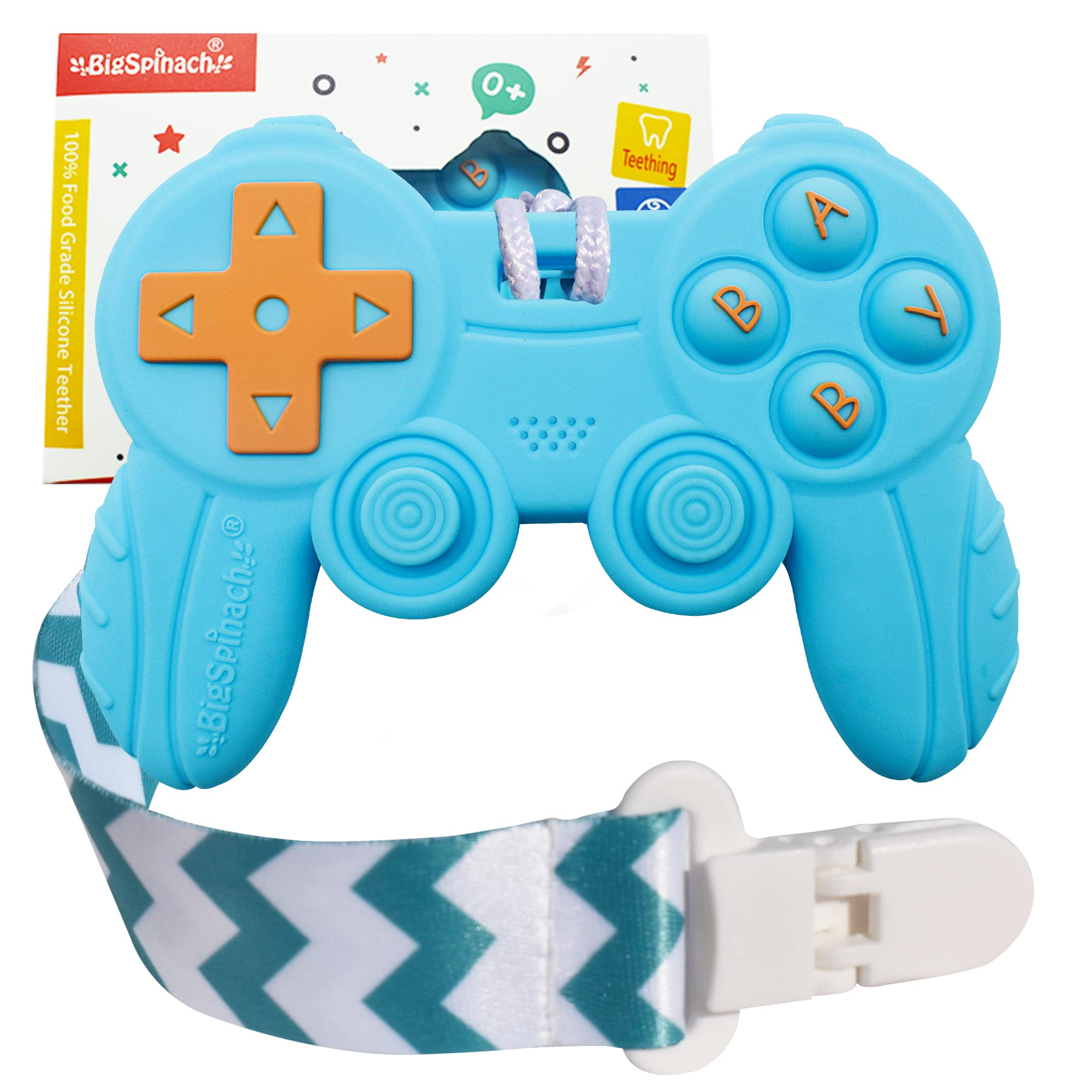 Photo 1 of Cool Remote Game Control Teething Toy for Babies 0-6 6-12 Months,Game Controller Teether for Gamer Parents,Baby's First Valentines Day Gifts,Silicone Remote Chew Toys?Blue