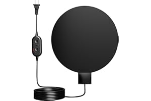 Chicken Water Heater for Winter, 6'' Heated Waterer Base for Metal/Plastic Poultry Waterer, 2-Temperature Settings, Built-in 