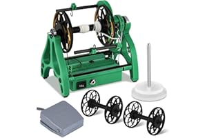 Consfly Electric Wool Spinner w/Foot Switch & 3 Spools, Fiber Yarn Spinning Wheel for Wool Fiber Twisting