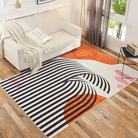 Amazon ラグ ラグマット 約160 230cm カーペット 花柄 フランネル ラグマット ラグ カーペット おしゃれ 正方形 ラグ 80cm 1cm 絨毯 じゅうたん オールシーズン 春 夏 秋 冬 幾何学 アジアンリゾート 北欧 モノトーン 敷物 マット Rug 白黒 ホワイト ラグ カーペット