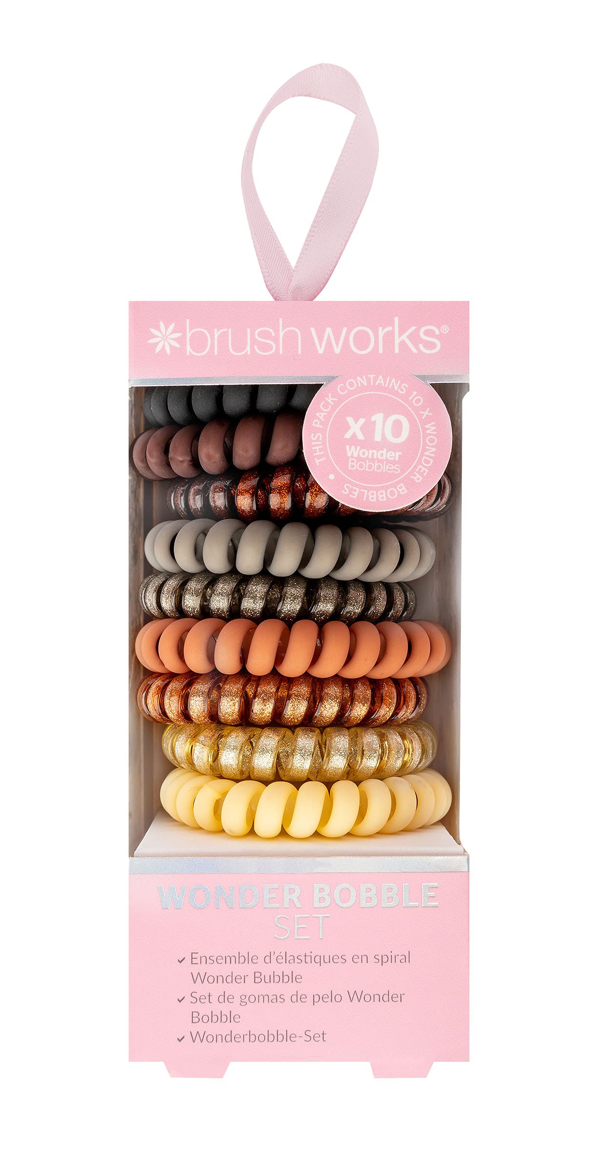 Brushworks Natural Wonder Bobble Set, Pink, One Size