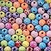 YUEAON 300pcs 8mm acrylic round beads ball loose bead for jewelry making diy bracelet necklace earring charms supplies ,3 bags-styles