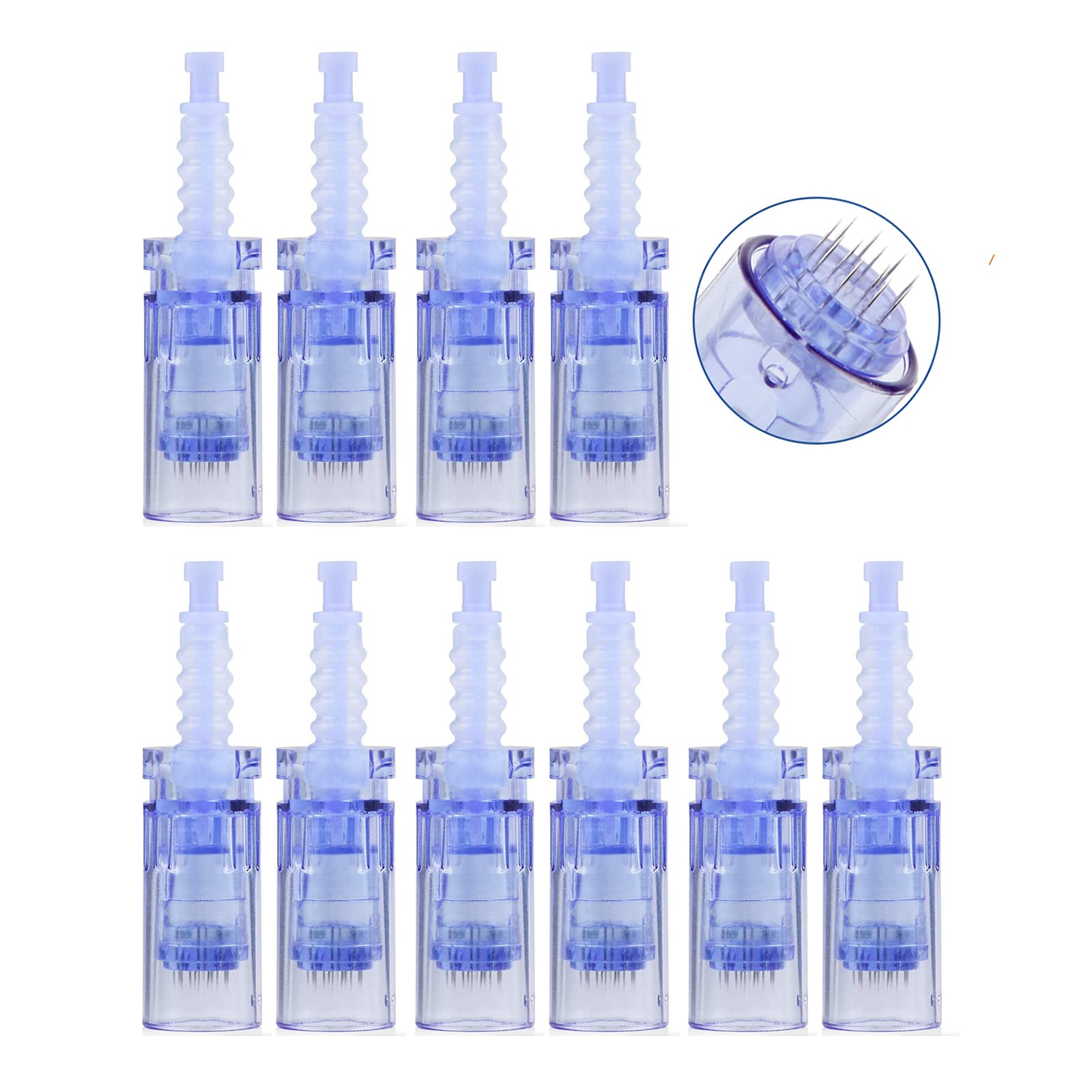 Derma Pen Dr.pen Ultima A6 Needles Derma Pen Needle Cartridges Dr.pen Microneedling 12PIN/36PIN/Nano Round Needle Cartridges, Tips Derma Roller (12 PIN Needles,10 PCS)