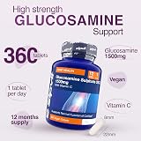 Zipvit High Strength Glucosamine Sulphate 1500mg 360 Vegan Tablets Vitamin C view 4
