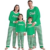 YUYUGO Family Christmas Pajamas Set Personalized 2025, Custom Holiday Pjs for Family, Soft Festive Matching Sleepwear