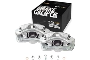 Max Advanced Brakes – EliteMAX Front Brake Caliper Set Driver & Passengers Side – Geomet Coated, 100% New, No Core Charge – F