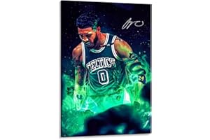 zackal Jayson Tatum Poster Basketball Poster Canvas Art Painting Suitable for Bedroom Living Room Kitchen College Dormitory Wall Decoration (12x18 inch-Unframed,A)
