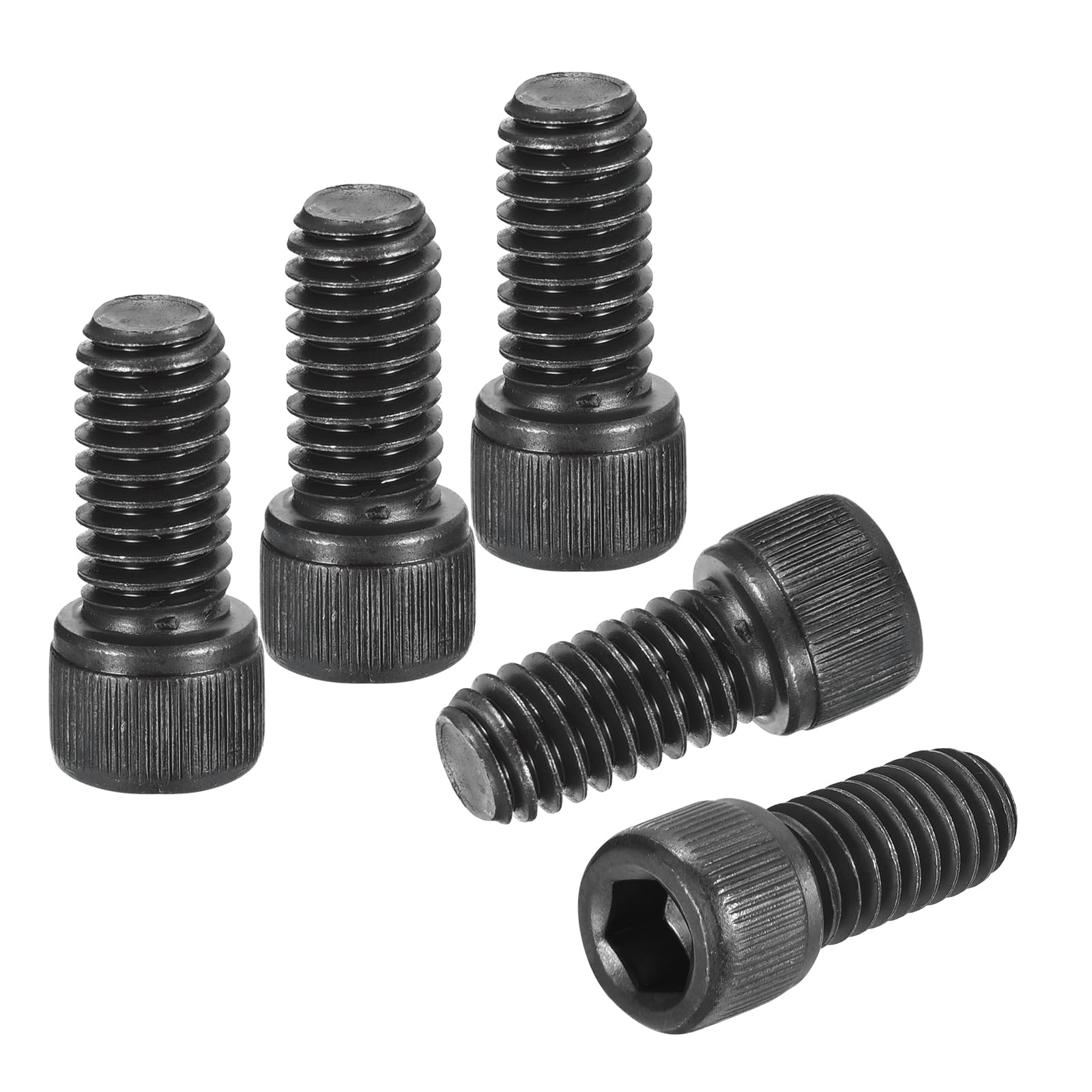 DTGN 5/16"-18x5/8" Socket Head Cap Screws Bolts - 20Pack - Good for Road Bicycle, Mountain Bike, Auto, Motorcycle - Carbon Steel Hex Head Metric Screws, Black